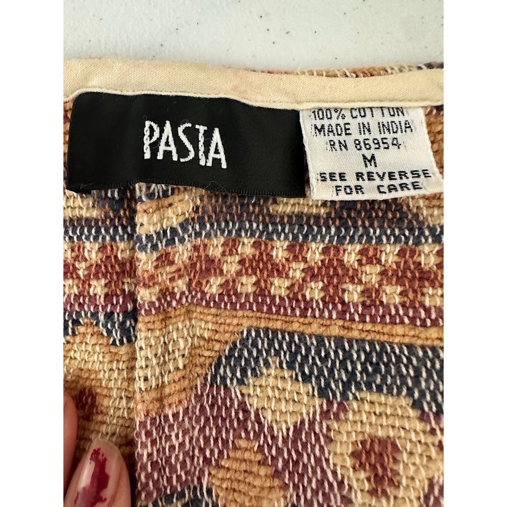 Vintage Pasta Tapestry‎ Vest Womens Size Medium Southwestern Boho Aztec Western - Picture 5 of 7
